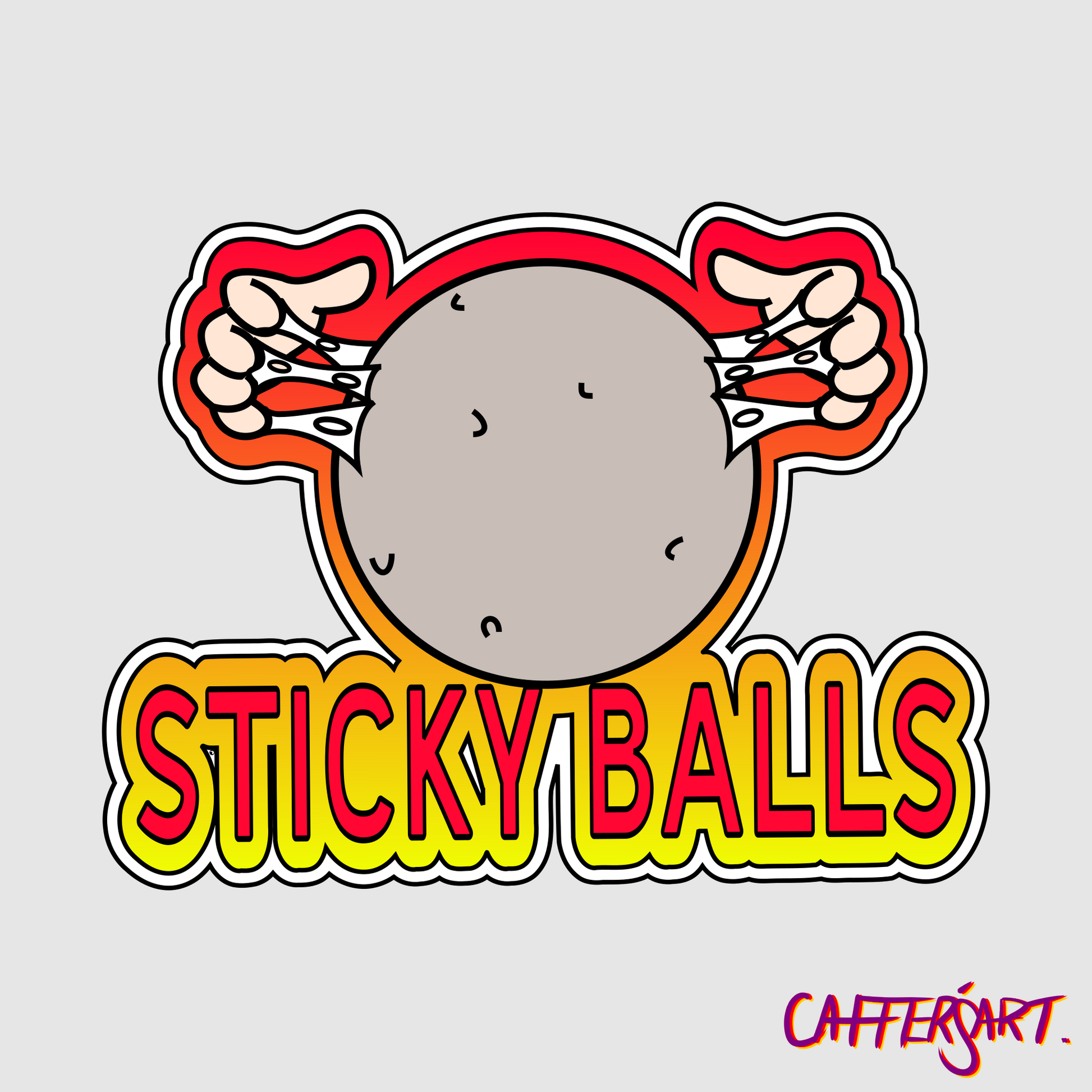 Sticky balls atlas stone strongman sticker